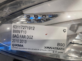 Oto Çıkma Parça / Bmw / 5 Serisi / Far & Stop / Sağ Ön Far / Çıkma Parça 