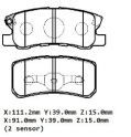 MITSUBISHI OUTLANDER- 08/12; ARKA FREN BALATASI 2,0/2,2/2,4 (DİS