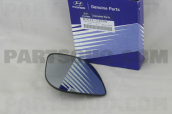87611-1J500 AYNA CAMI SOL 08-13 ELEKT. ISIT. SİNYALLİ I20