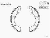 MGA ARKA PABUÇ BALATA HONDA CIVIC IV 1.3-1.5 İ-1.6 İ (ABSSİZ) (9