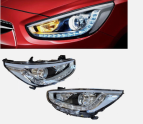 Hyundai Accent Blue Elektırıklı LEDLİ Far Lambası Set 2011-2017