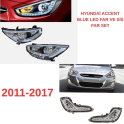 Hyundai Accent Blue Led Far  Led Sis Far Set 2011-2017