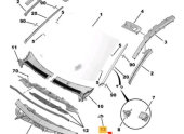 Peugeot 408 üst kaporta su boşaltma borusu 9845475480