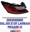 265558986R RENAULT MEGANE 4 SOL DIŞ STOP LAMBASI