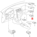 Oto Çıkma Parça / Volkswagen / Polo / Elektrik / Dörtlü Flaşör Düğmesi / Sıfır Parça 