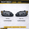 SEAT İBİZA 2008 2011 SAĞ SOL FAR  6J1941005D  6J1941006D