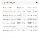 Oto Çıkma Parça / Volkswagen / Caddy / Tampon / Tampon Braketi / Sıfır Parça 