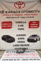 Oto Çıkma Parça / Toyota / Corolla / Far & Stop / Sol Ön Far / Çıkma Parça 