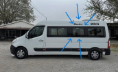 RENAULT MASTER ARGEN DİZAYN SOL 2. YAN CAM SABİT 92X69