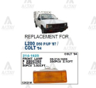 MITSUBISHI L200 SINYAL LAMBASI TAMPON L-200 87-98 SARI SOL