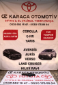 2019-2025 TOYOTA COROLLA SIFIR ORJINAL ARKA SALINCAK