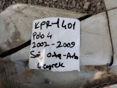 KPR1401 POLO 4 SAĞ ORTA DİREK ARKA MARŞPİYEL SACI 2009 2017