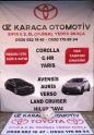 Oto Çıkma Parça / Toyota / Corolla / Oto Cam / Silecek Suyu Deposu / Çıkma Parça 