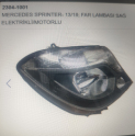 Mercedes Sprinter 2013 2018 SAĞ FAR ELEKTRİKLİ MOTORLU