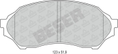 BSR FREN BALATA ON MAZDA 323 VI (BJ) 1.4i 16v 1998-2004 / 323 VI