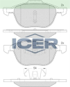 ICER FREN BALATA ON FORD FOCUS II 1.6i 2004-2011/ FOCUS II 1.6 TD