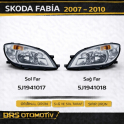 SKODA FABİA 2007 2010 SAĞ SOL FAR  5J1941017 5J1941018