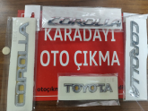 Toyota Corolla bagaj yazılar