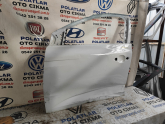 Renault Megane 4 ön sol kapı Orjinal beyaz ğöçük hasarlı