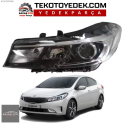 CERATO ÖN FAR SAĞ SOL LEDSİZ TİP MERCEKLİ 2015 2016 2017 2018