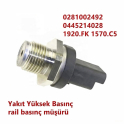 0 281 002 492 PEUGEOT 1.4 hdi RAİL BASINÇ MÜŞÜRÜ 1920.FK