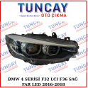 BMW 4 SERİSİ F32 F36 LCI SAĞ FAR 2016-2018 YEDEK PARÇA