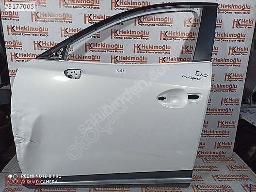 MAZDA CX3 SOL ÖN KAPI ORJİNAL SEDEFLİ BEYAZ HASARLI 2015 VE SON