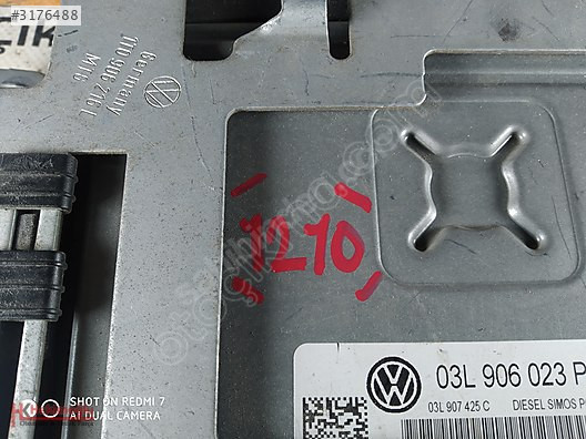 VW AUDI SEAT SKODA GOLF PASSAT 1.6 TDI MOTOR BEYNİ ECU 03L 906 0