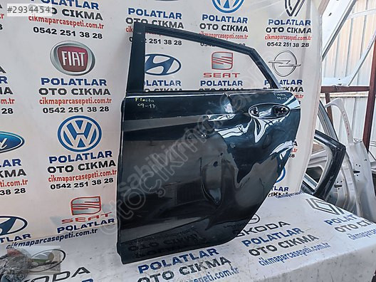 Ford Fiesta 2009 2017 arka sol kapı orijinal göçük hasarlı siyah