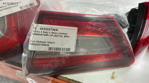 Renault Clio 4 Sağ İç Stop Orjinal