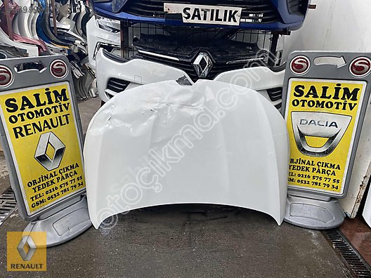 RENAULT MEGAN 4 ÇIKMA ORJINAL BEYAZ KAPUT