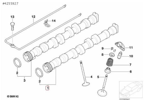 BMW E87 E90 N45 ÇIKMA EKSANTRİK MİLİ 7566994