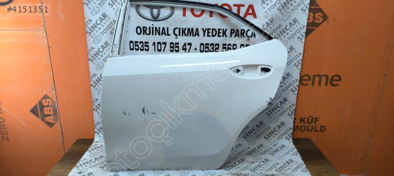TOYOTA COROLLA 2013 2018 SOL ARKA KAPI ÇIKMA ORJİNAL