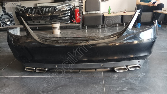 MERCEDES C W205 ARKA TAMPON+C63 AMG DİFÜZÖR DOLU SİYAH 2058850138
