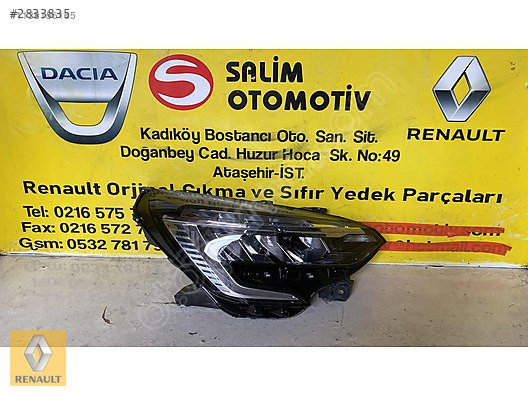 Orjinal Renault Clio 5 Çıkma Sağ Far ve Ek Parçaları