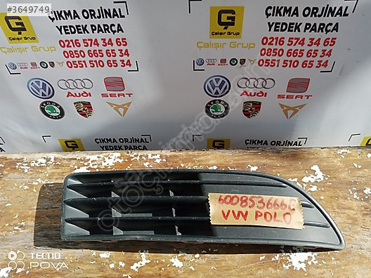 VOLKSWAGEN POLO SİS KAPAĞI OEM600853666e ÇIKMA SÖKME YEDEK PARÇA