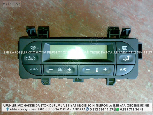 citroen c3 çıkma klima kontrol paneli (2003-2009 arası)