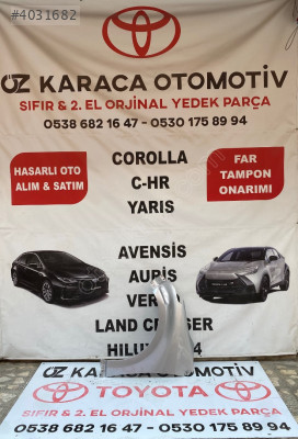 2020-2025 TOYOTA YARİS ÇIKMA ORJİNAL SOL ÖN ÇAMURLUK