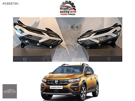 SANDERO STEPWAY ÖN FAR SAĞ SOL LEDLİ BEYAZ ÇİZGİLİ 2021+ ADET FY