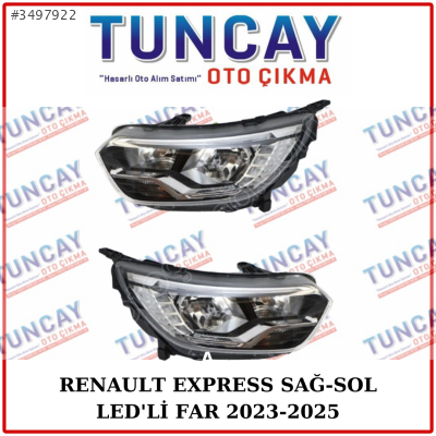 RENAULT EXPRESS LEDLİ SAĞ SOL FAR TAKIMI 2023-2025 YEDEK PARÇA