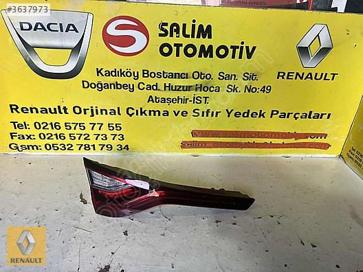 RENAULT MEGAN 4 ÇIKMA ORJİNAL SOL İÇ STOP VE DİĞER PARÇALARI