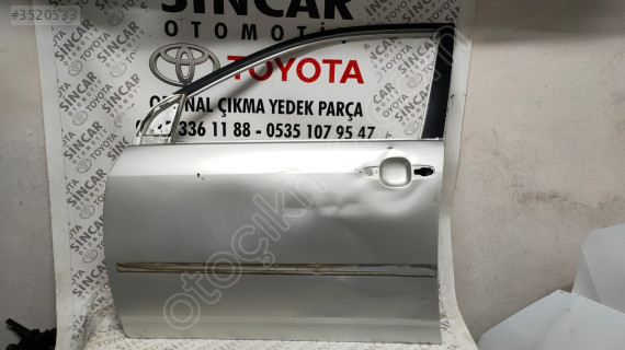 TOYOTA COROLLA 2002 2006 SOL ÖN KAPI ÇIKMA ORJİNAL BOYASIZ