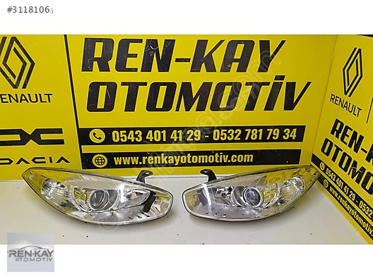 RENAULT FLUENCE SAĞ SOL FAR MERCEKLİ İÇİ NİKELAJLI SIFIR RENKAY