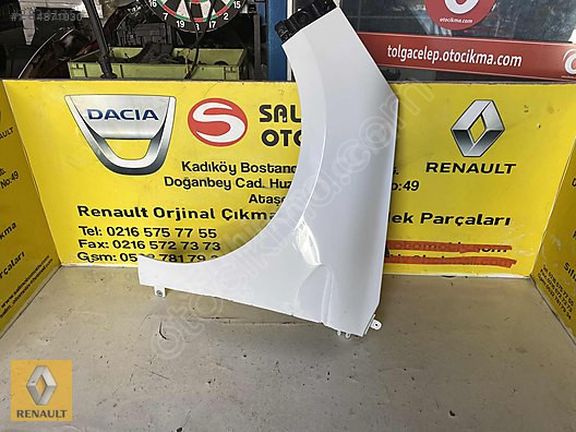 RENAULT CLIO 5 ÇIKMA OJİNAL SOL ÖN ÇAMURLUK VE DİĞER PARÇALARI