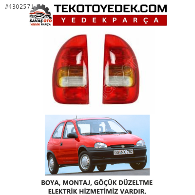 CORSA B ARKA STOP SAĞ SOL 1993 1994 1995 1996 1997 1998 1999 2000