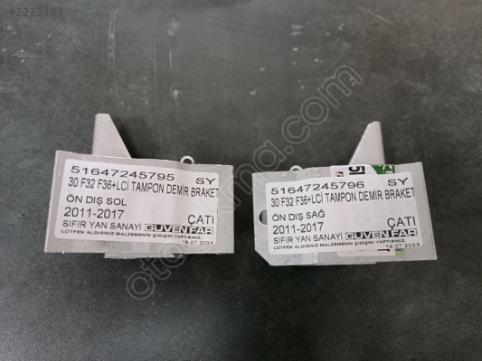 BMW F20 F30 F32 F36+LCİ TAMPON DEMİR BRAKETİ 51647245795 ÖN