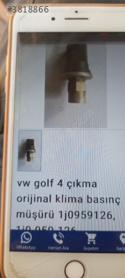 Volkswagen Golf 4 çıkma orijinal klima basınç müşürü