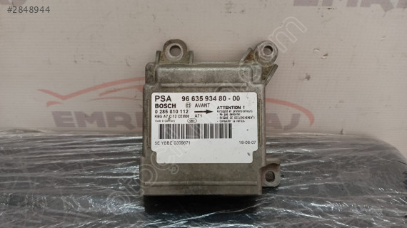 9663593480 - CEM00 - 0285010112 Peugeot 207 Airbag Beyni