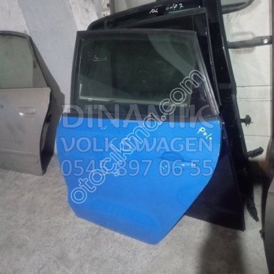 Volkswagen Polo Mavi Orijinal Çıkma Sol Arka Kapı 2010 2016