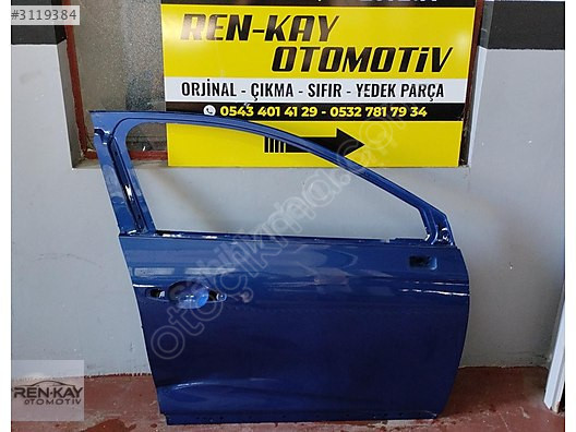 801100754R RENAULT CLİO 5 SAĞ ÖN MAVİ KAPI ÇIKMA ORJ RENKAY OTO